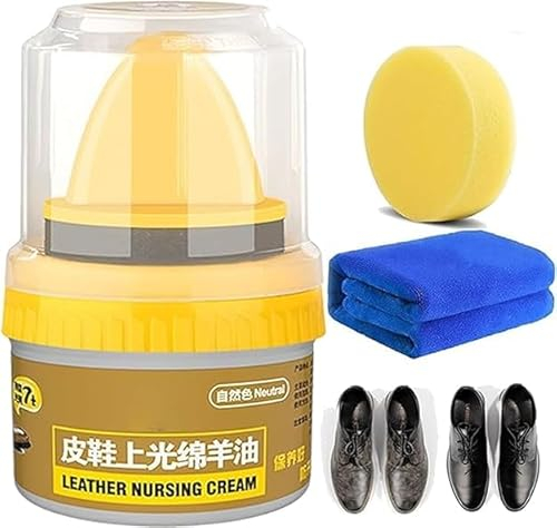 Qklovni Leather Repair Cream Flüssige Schuhcreme, Schuhpflege Schuhcreme, Intensive Lederpflege und Pflege, Schützt Leder vor Schrammen und Kratzern, 50ml, natur, Einheitsgröße