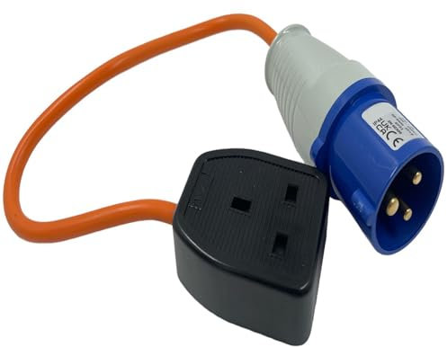 16amp to 13amp Adapter 3 Pin to UK Socket Converter 110v To 240v Converter Hook Up Camping, Generators & Caravan Mains Hookup 250V 16A Electric 16amp Plug Sockets