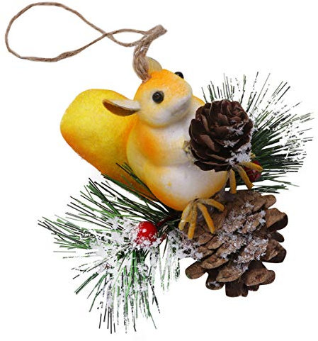 Alipis Simulation Squirrel Pendant Eichhörnchen Ornament Für Kreative Dekoration Als Schlüsselanhänger Oder Bag Charm Gelb