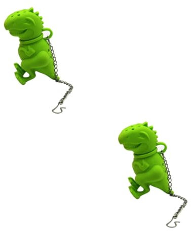 Alipis 2pcs Silicone Dinosaur Tea Infuser for Loose Leaf Tea Strainer and Filter in Emerald Cooking Gadgets for Lovers