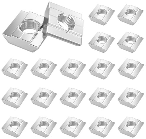 SCOOYUCK 30 Piéces Coulissants M8, Série 30 Écrous Coulissants, Écrou Marteau T Nut pour Profilé Aluminium à fente D'extrusion Rail (EU30-M8)