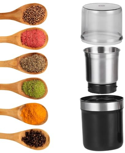 Molino de nueces eléctrico: molinillo de café eléctrico, molino de especias | Mezclador de pimienta portátil, molinillo de especias extraíble para moler eficazmente sal, pimienta, nueces, cereales y