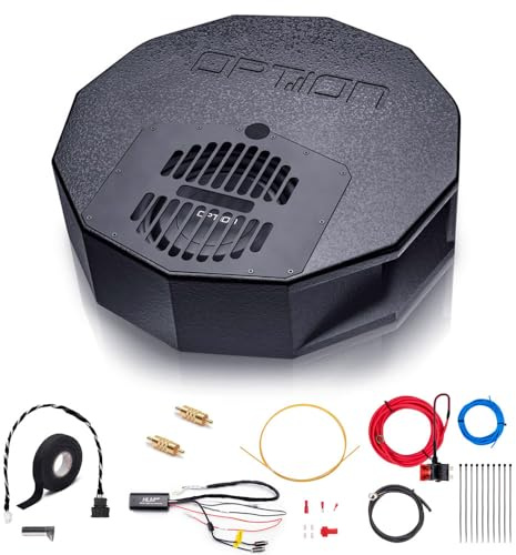 Option Subwoofer-Kit kompatibel mit Skoda Octavia III (Typ 5E, 3. Generation, Baujahr 2012-2020) - kompatibel mit Canton Soundsystem ab Werk - Aktiver 25cm Reserverad-Subwoofer DRIVE10BRA
