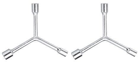 QUARKZMAN 2 Piezas Llave de Vaso en Forma de Y de 3 Vías 8mm 10mm 12mm, Llave Hexagonal de 6 Puntas, Llave Dinamométrica para Reparación de Automóviles y Motocicletas