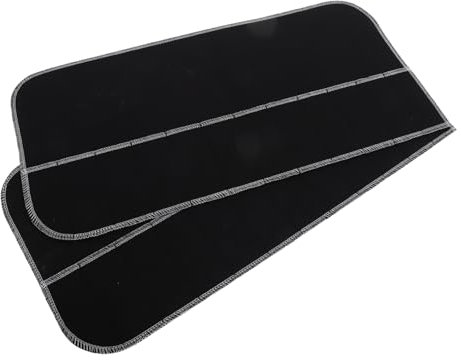 Cabilock Rangement Argenterie Noir 2 Pièces en Tissu, Protège-ustensiles Anti Ternissement, Grosse Capacité, pour Camping et Café, Rangement des Couverts