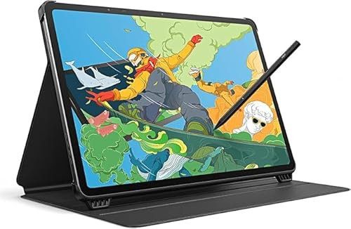 UGEE UT3 Trio Pad – Tableta multiusos independiente sin necesidad de computadora, pantalla grande de 14.25 pulgadas y acabado NanoMate; U-Pencil y Smart Folio incluidos en el paquete