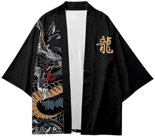 Cárdigan Tipo Kimono Japonés con Estampado De Dragón, Camisa Tradicional Haori, Cosplay, Cárdigan De Moda para Hombres Y Mujeres, Yukata