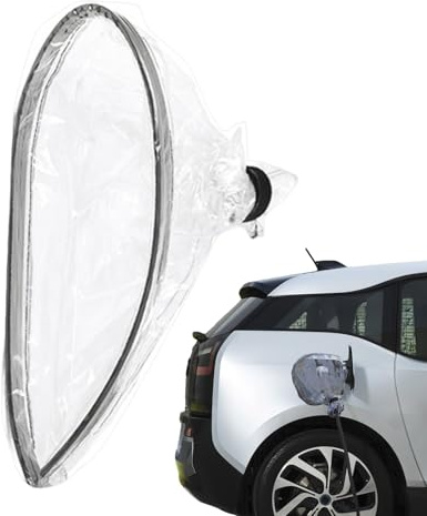 Electric Car Charger Port Rain Cover | Waterproof Clear Cover for EV Charging Port - Weatherproof Electric Vehicle Plug Protector Magnetic Suction for Commuting