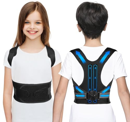 Opaeroo Correcteur de posture pour enfants, adolescents/adultes, support dorsal respirant pour scoliose, bosse, soulagement de la douleur, correction de la colonne vertébrale. M