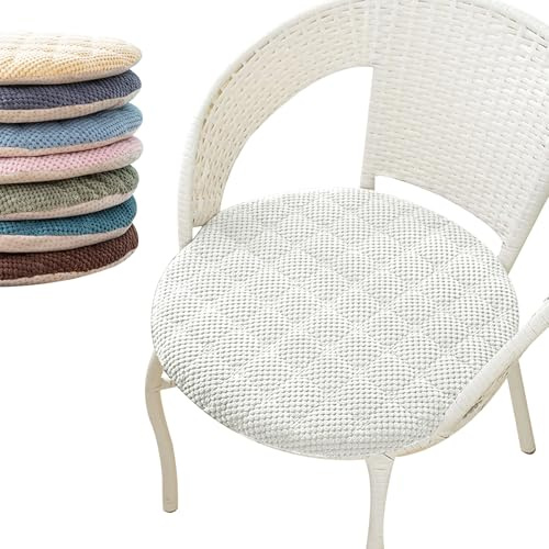 Set di cuscini rotondi da 8-50 cm, in velluto a coste, antiscivolo, per interni ed esterni, con cerniera, perfetti per sala da pranzo, cucina e giardino