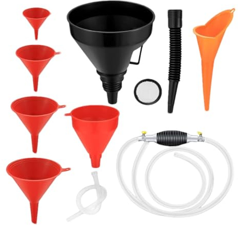 Öltrichter für Ölwechsel - 8 -teiliges Ölfunnels Kit Rechtsstrichter