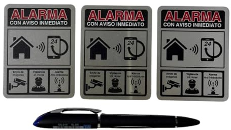 Cartel Videovigilancia - 6x8 cm - Aluminio - Grosor 0.8 mm - Señal Zona Videovigilada - Impresión UV - Señal de Videovigilancia - Zona Video Vigilada - Alarma (Cartel Videovigilancia 6x8)