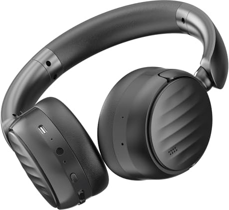 MMWOWARTS Bluetooth Headphones with Active Noise Cancelling (ANC), Wireless Over Ear Bluetooth Headsets, HiFi Stereo Foldable Headphones for Sports, Travel
