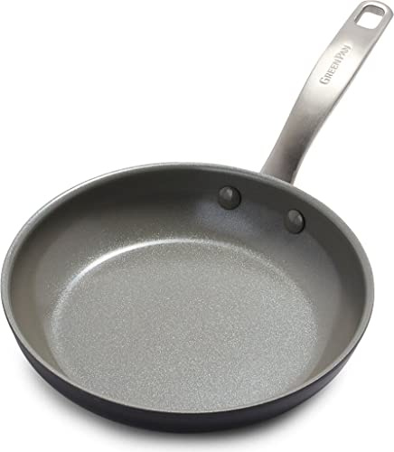 GreenPan Chatham Hard Anodized Healthy Ceramic Nonstick, 8 Frying Pan Skillet, PFAS-Free, Dishwasher Safe, Oven Safe, Gray