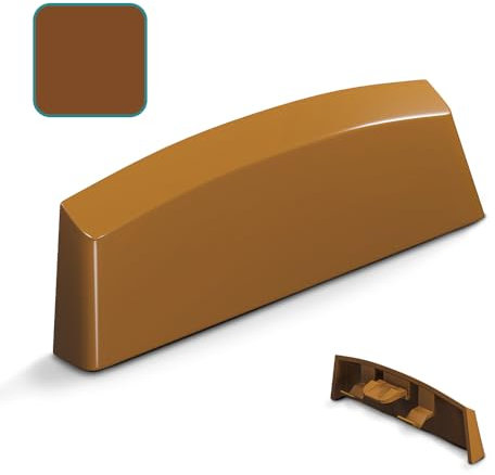 VOOXA Fenster Wasserschlitzkappen 45mm Braun RAL 8003 für Schlitzfräsungen von 29-33 x 4,6-5 mm, 25 Stück Pack