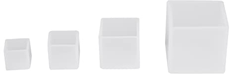 Moule Silicone Carré pour Résine, 4 Pièces, Différentes Tailles, pour Bijoux, Ornements, Savon, Bougies, Création Artisanale DIY