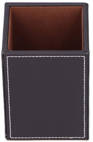 Stifteköcher Büro Schreibtisch Organizer Kunstleder Stifteköcher Eleganter Stiftehalter rund Leder Stiftehalter für Schreibtisch und Büro