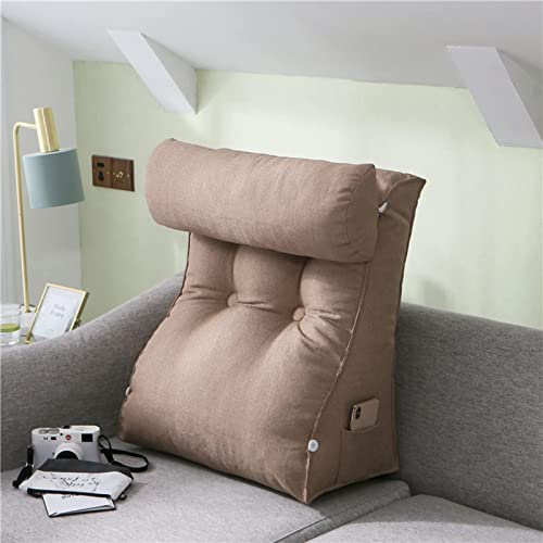 HEATHE Oreiller de Lecture Coussin de Lecture Traversin de Canapé Dossier Triangulaire Lombaire Coussins Cale Dos Oreiller pour Lire se détendre ou Travailler au lit