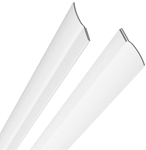 SchattenFreude Führungsschienen-Paar für Rollos oder Plissees in 185cm Länge | Kunststoff, Weiß (Weiß, 185cm)