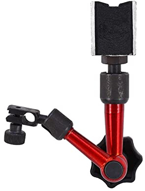 Magnetic Base 3 Led Red Magnetic Base, Magnetic Base Dial Indicator with Magnetic Base Adjustable Metal Test Indicator Holder Digital Level for Digital Level Disc Testing Indicator Tool
