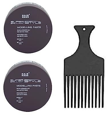 HAIR HAUS Super Brilliant Style Modelling Paste 100ml 2 Stk. + Fingerstyler