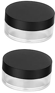 DOITOOL 2stücke Anti-leckage Kosmetik Puderbehälter Mit Spiegel Und Puff Tragbarer Make-up-box Für Lose Puder Und Kunstbedarf Kompakt Und Praktisch Für Unterwegs Schwarz