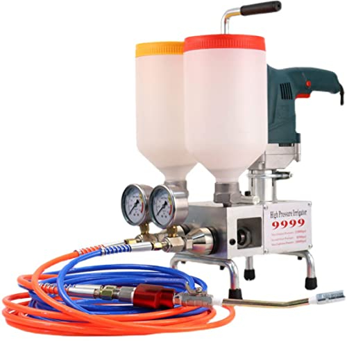 Máquina De Lechada Eléctrica, Máquina De Lechada Líquida Doble De 1100 W, Bomba De Inyección De Lechada Doble, Copa Doble, Lechada, Taponado, Máquina De Vertido De Resina Epoxi,Gre