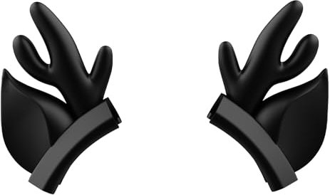 Black Deer Antler Ears for Headphones, Silicone Cute Ears Attachment, Lovely Detachable Accessories Fit for Gaming Headset, Lightweight & Durable