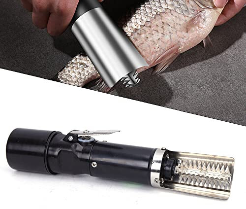 HOARLICN Elektrischer Fischschupper, Edelstahl Fischschuppen Entferner 120w Electric Fischhaut Fischschupper Höchst Wasserdicht Fischmesser Tool 2200mah 6-Seitige Rollenklinge