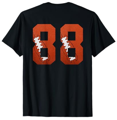 Numero 88 retro – Maglia da football americano numerata Maglietta