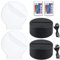 BAIFULAI Lot de 2 socles lumineux 3D avec tableau lumineux et télécommande et câble USB - 16 couleurs réglables - Contrôle tactile - Veilleuse LED pour acrylique et plexiglas