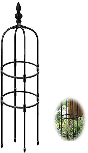 Treillis obélisque de jardin pour plantes grimpantes, 90,2 cm, 149,9 cm, 180,3 cm, 210,1 cm de hauteur pour plantes en pot, treillis métallique antirouille pour tomates, roses, vignes, fleurs
