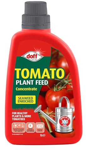 Doff Tomato Feed Concentrate – 1L Liquid Vegetable Plant Food for Healthy Growth of Tomatoes, Vegetables & Flowers – Seaweed Enriched – Encourages Root Development – Makes 300L Feed