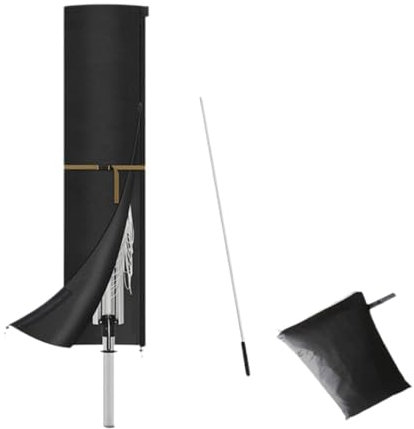 Jiuvaso Housse de Parasol Imperméable avec Mât Extensible pour Jardin, Cour, Plage
