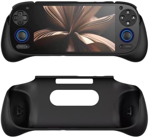Hand Grip Cover Case for Retroid Pocket 5, Grip Stand Holder Protective TPU Shell Case for Retroid Game Console Accessories, Ergonomic Grip Handle Stand Holder (black)