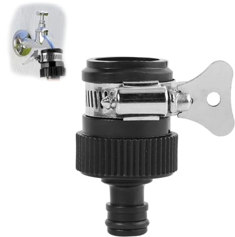 Hose Pipe ConnectorS,Indoor Tap Connector 14-22mm Mixer Tap Connector Round,for Hose Pipe Threadless Faucet Adaptor Threadless Kitchen Water-taps Adjustable Stainless Steel Collar Easy Tight Connectio