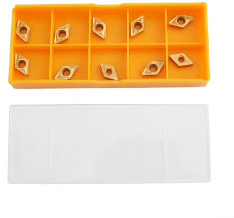 Solid Carbide DCMT070208 Internal Turning Tool Inserts 10PCS for Steel and Stainless Steel Machining