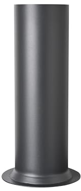 OKO Straight Decorative Metal Stove Flute in Charcoal Grey
