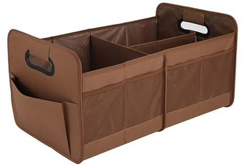 Trunk Organizer,Large Heavy Duty Oxford Foldable Bin - Trunk Storage | for Interior Backseat Camping Travel Gear Blanket Toy Entryway Living Room