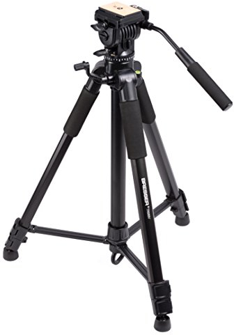 Bresser Tr-688 Trípode Video C/Cabezal de Inclinac, Negro