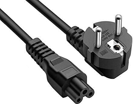 TOP CHARGEUR * Set di 100 Cavo di Alimentazione Elettrico 1.5m 150cm Trifoglio Tripolare C5 CEE7 Noir