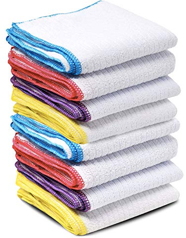 Pack of 10 Microfibre Dish Cloths Ultra Absorbent Multipurpose Kitchen Cleaning Cloths Lint Free 30x30cm (Pack of 10)