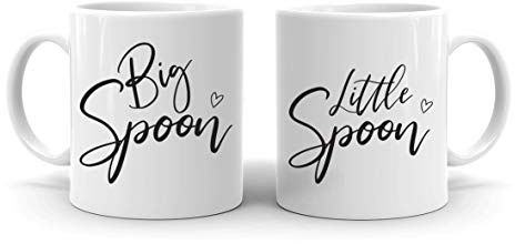 TeHe Gifts Big Spoon Little Spoon Mug Set