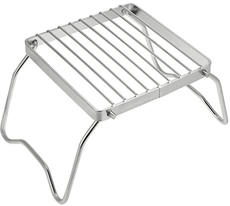 Camping Grill, Faltbarer kampierender Edelstahl Klappgrill Picknickgrille Holzkohlegrill BBQ Grill Picknick Grill Zusatz für Outdoor Kampieren Garbecue Wandern und Jagen