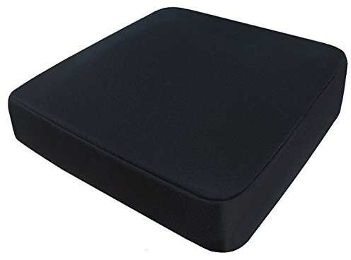 Supply24 since 2004 Orthopädisches Anti Dekubitus Kaltschaum Sitzkissen 40x40x10 cm – Made in Germany – Druckentlastende Sitzauflage mit 10 cm Kaltschaumkern RG35 (Polyesterbezug Schwarz)