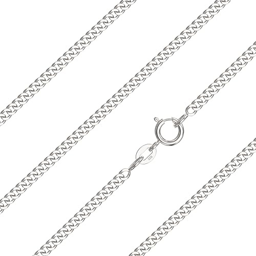 Aeon 925 Sterling Silver Necklace, 0.7 – 2mm, 16 – 30 Chains | For Layered Looks, Gifts or Pendant Replacement