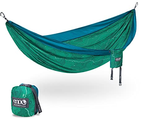 ENO DoubleNest Hammock - Lightweight, Portable, 1 to 2 Person Hammock - for Camping, Hiking, Backpacking, Travel, a Festival, or The Beach - Pacific Crest Trail Association/Teal