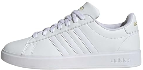 Adidas Damen Grand Court Cloudfoam Lifestyle Court Comfort Shoes, Cloud White/Cloud White/Gold Metallic, 39 1/3 EU