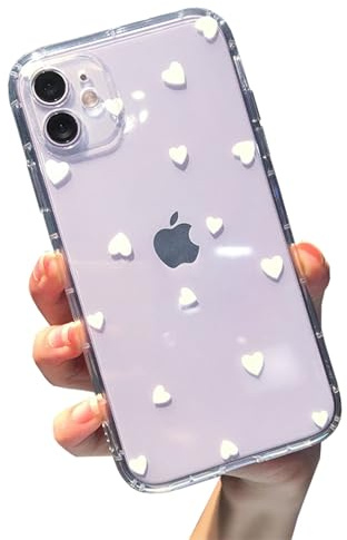 Einaily Hülle für iPhone 13 Mini Case Crystal Clear Handyhülle für iPhone 13 Mini Mode Chic Muster Ultra Dünn Silikon Herz Bumper Stoßfest Kratzfest Schutzhülle für iPhone 13 Mini Slim Case Cover