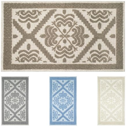 OLIVO.shop | SARDEGNA Tappeto sardo in cotone, passatoia corridoio varie misure (BEIGE 70X130 cm)